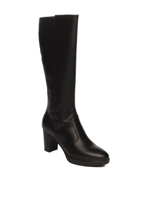 Black leather boot NERO GIARDINI | 411720GUANTO-100